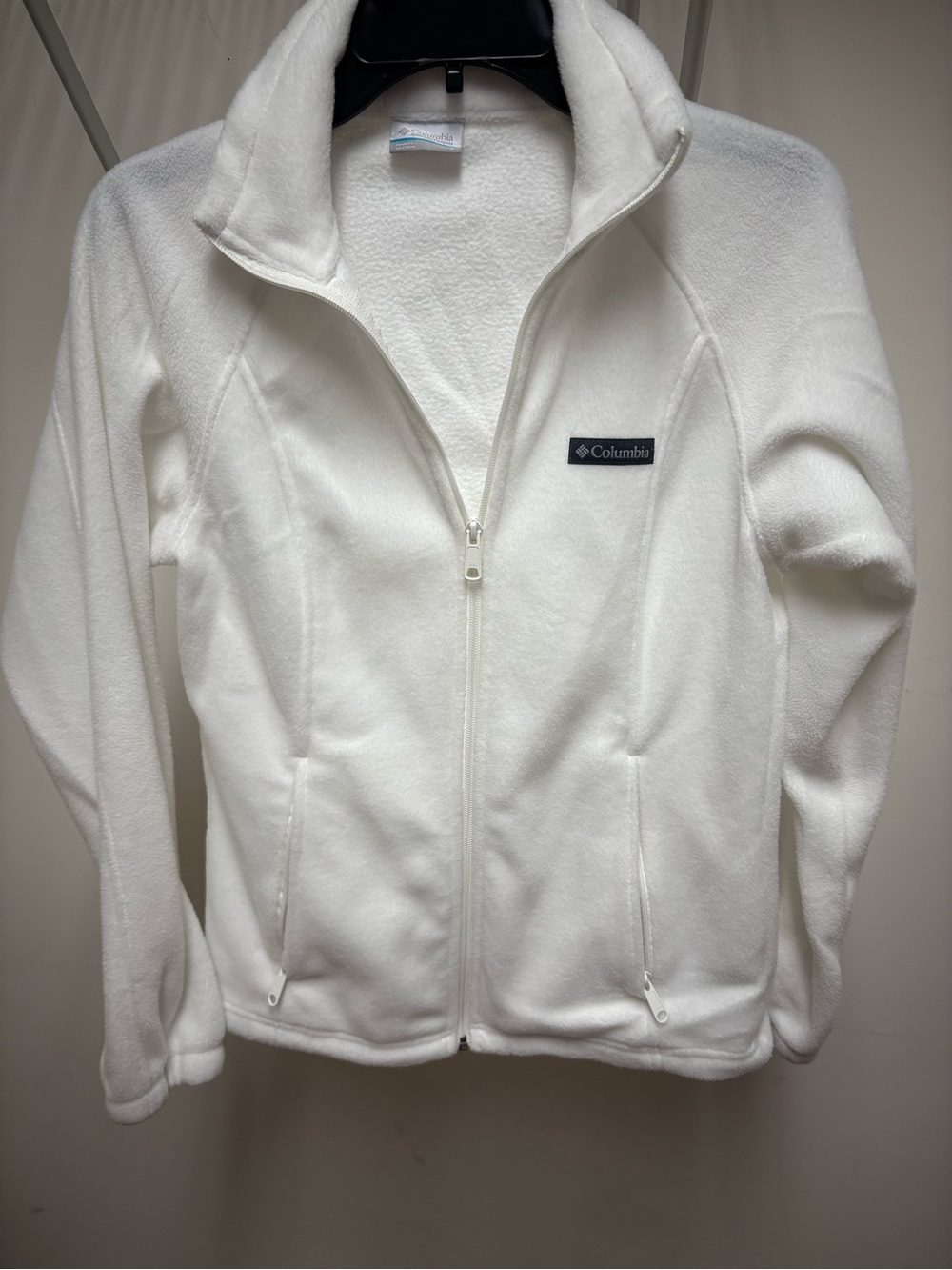 Columbia Women's White Full-Zip Teddy Fleece Jacket